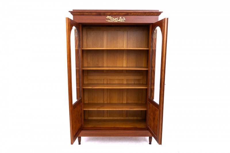 Elegant Empire bookcase, France, circa 1830.