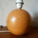Pied de lampe boule en bois blond
