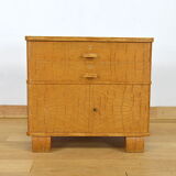 Vintage low furniture in blond wood 1940