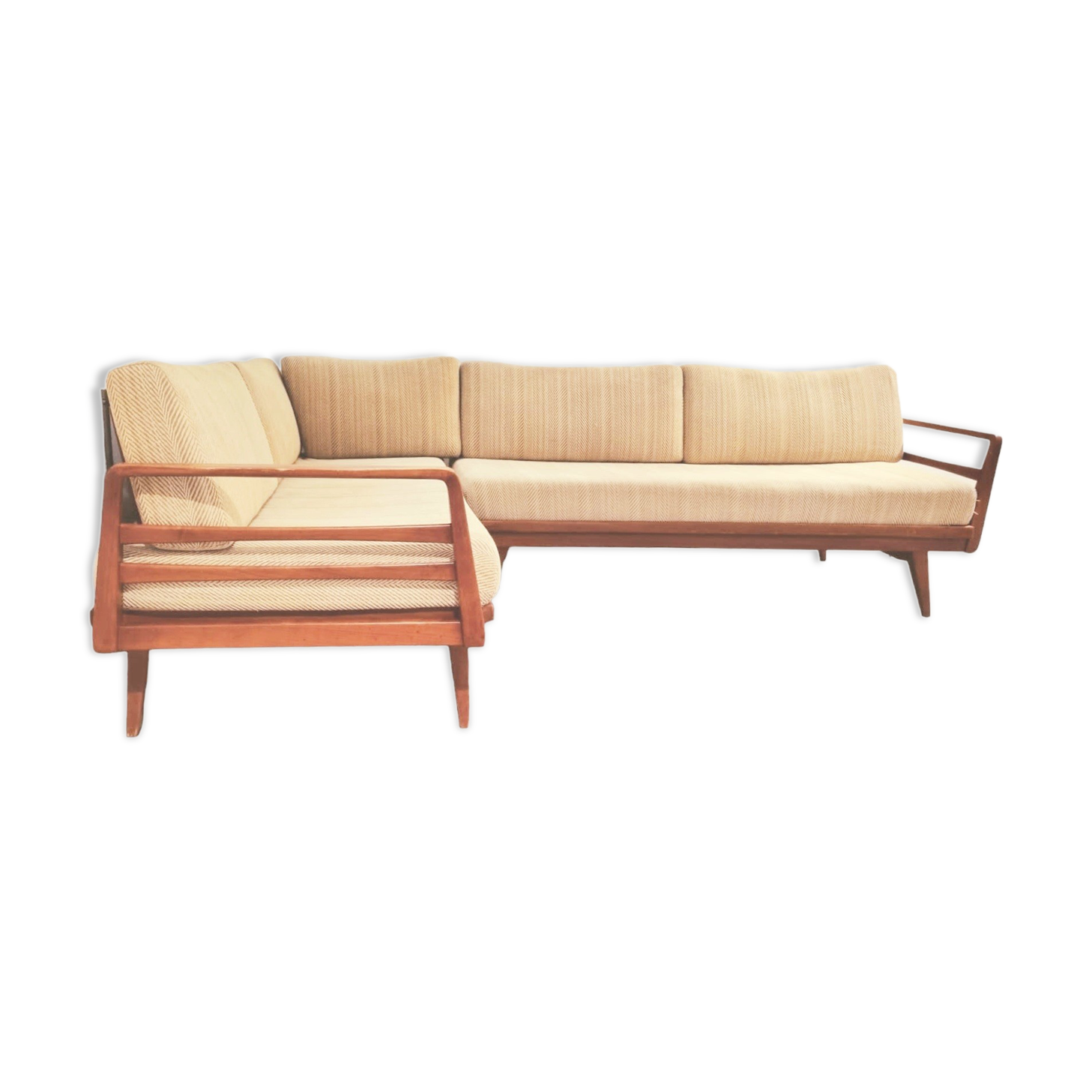 Vintage convertible Knoll Antimott corner sofa, daybed, 1960s