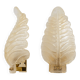 Pair of Barovier Style Mid-Century Modern Murano Glass Gold Leaf Sconces