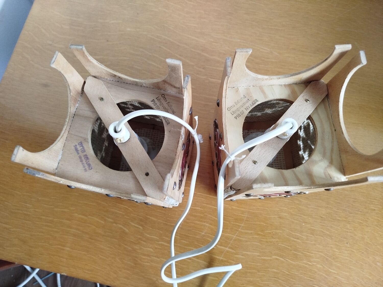 Pair of Otto Eelund Scandinavian lamps – Sweden, 1960s/70s