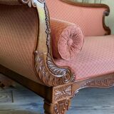 Pair of meridian in mahogany sculpted and plated mid-19th century