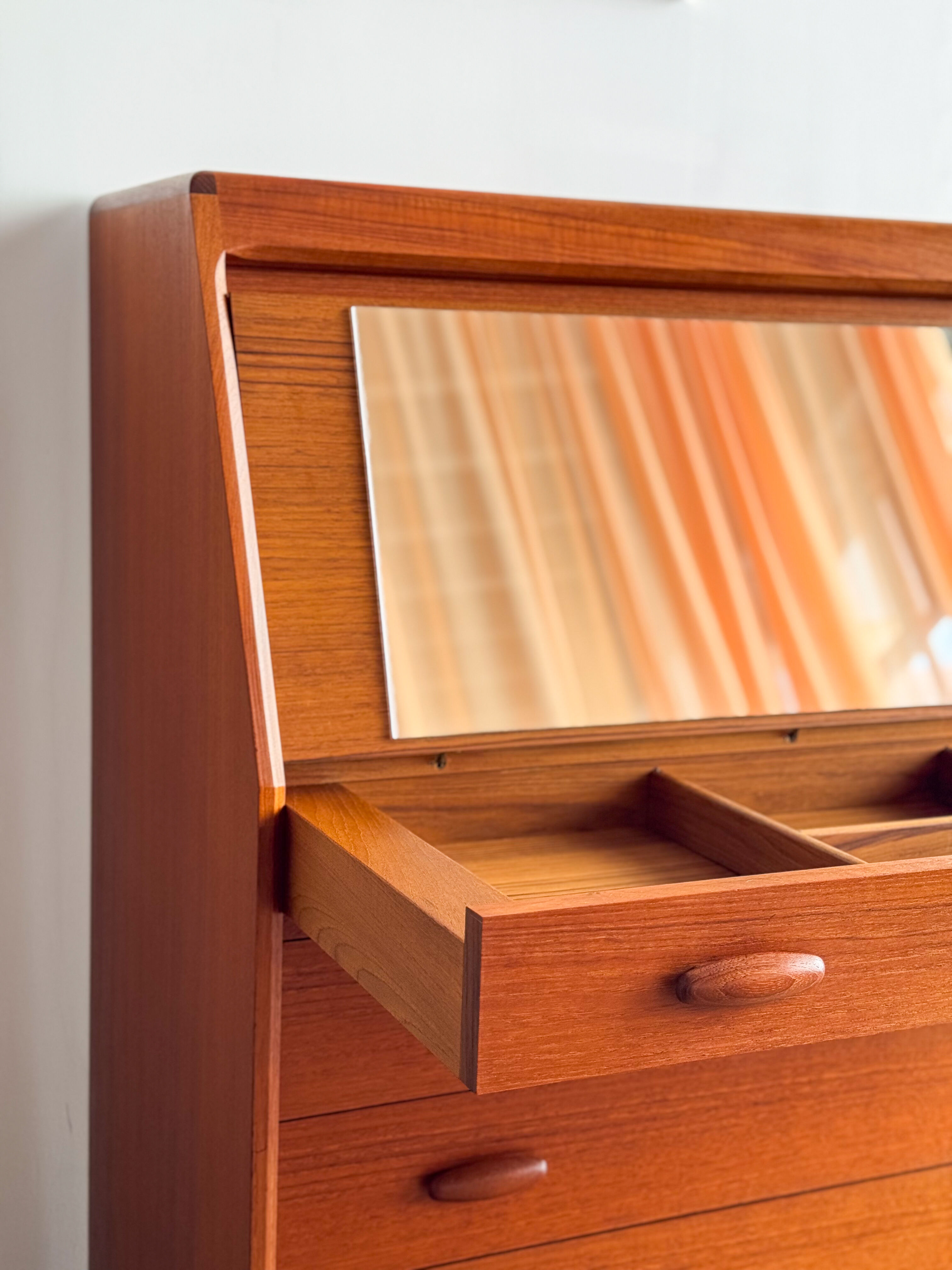 Teak Secretary Dyrlund Denmark Mid Century Desk