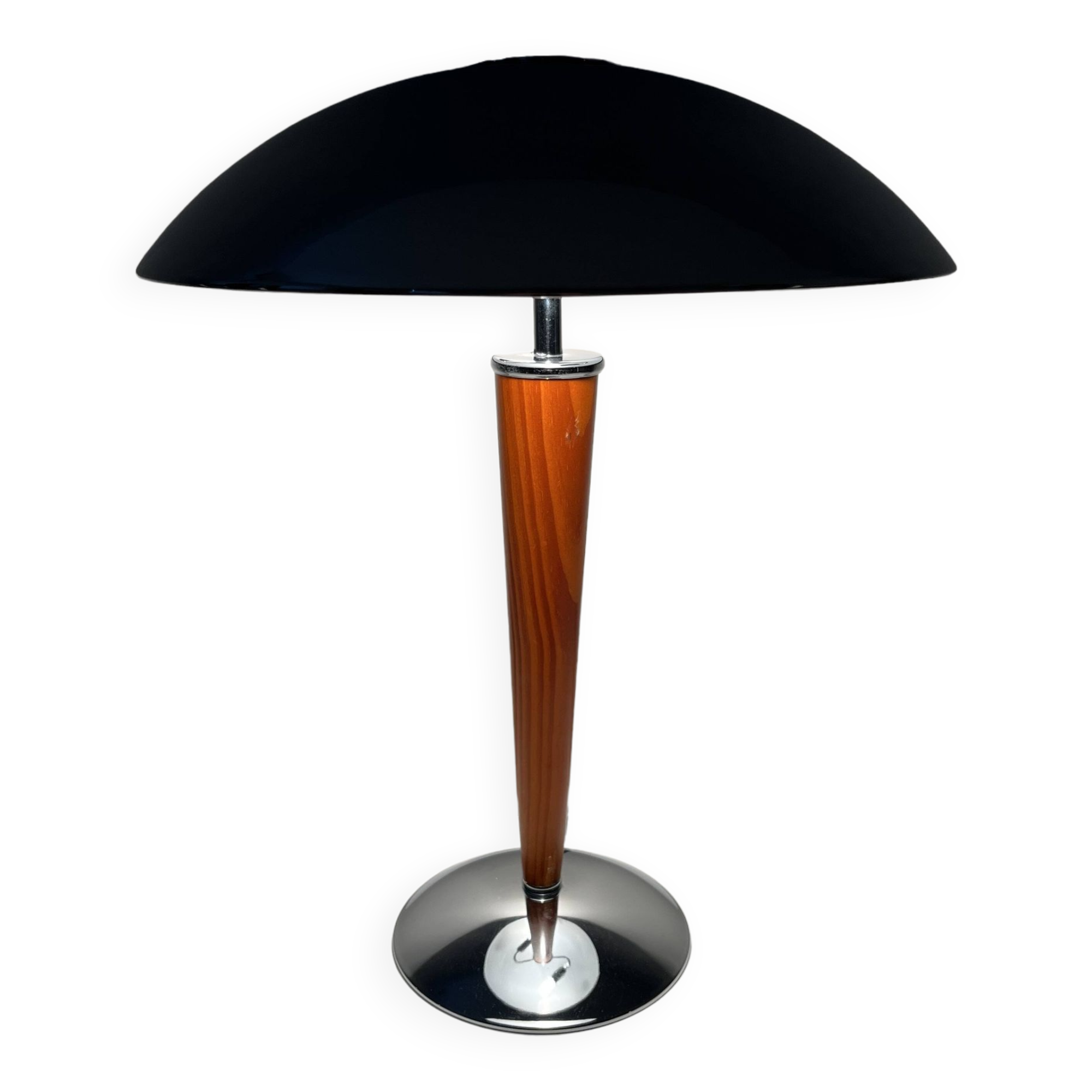 Chrome mushroom lamp in art deco style called liner
