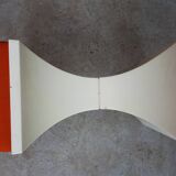 70's white and orange Prisunic Tabouret