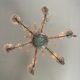 Rezzonico Lustre In Murano Colored Glass, 6 Arms of Light
