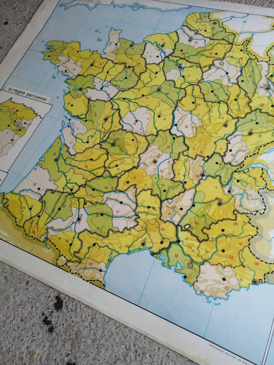 Old school map france ed. hatier armand colin