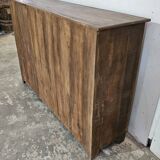 Ancien buffet vitré en teck birman