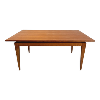 Table à manger style scandinave rustique vintage des années 50 60 en teck et chêne