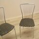 Ensemble de chaises en métal, dossier en forme d'éventail, danois, années 1980.