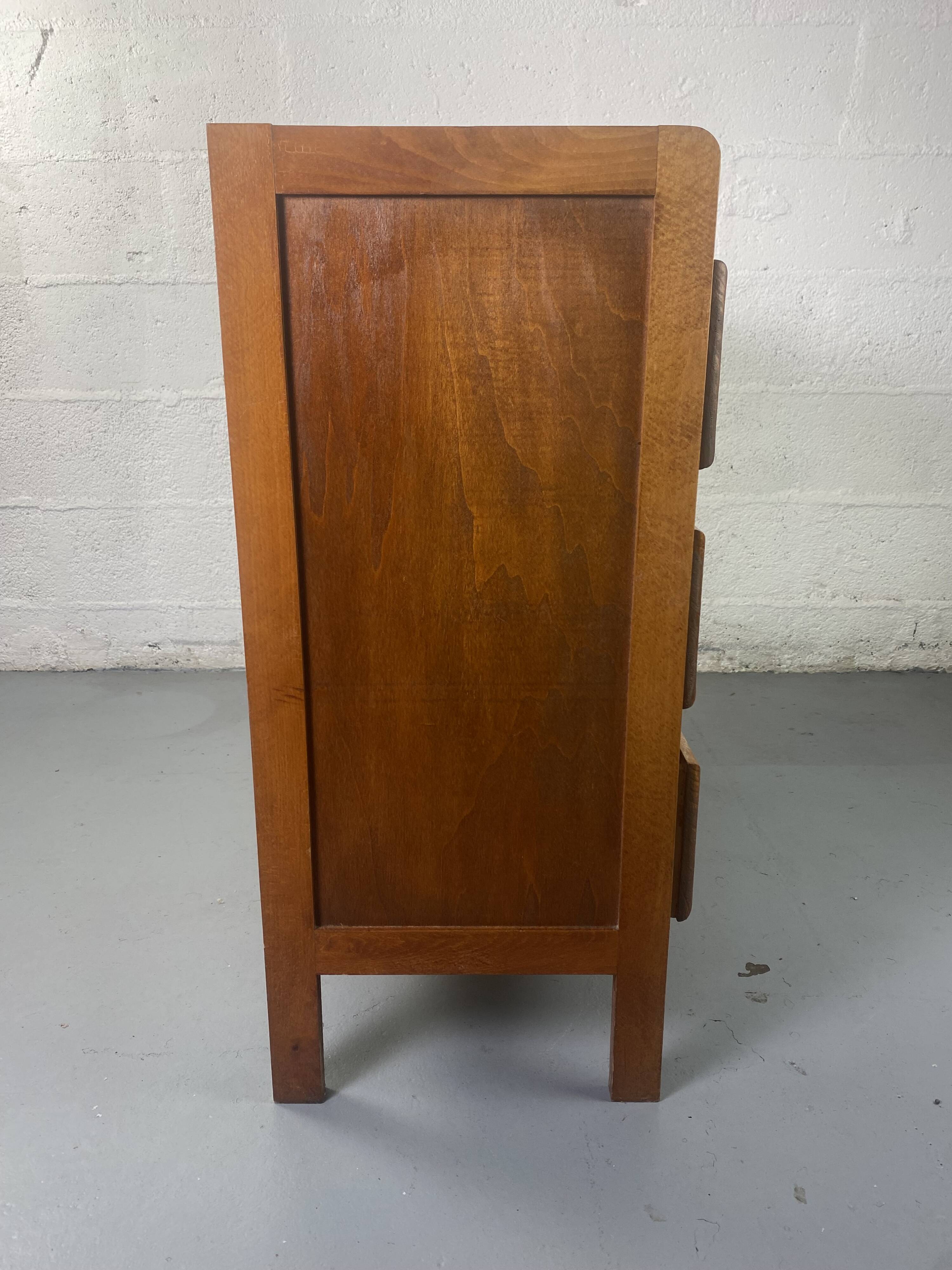 Commode Vintage en Bois à 3 Tiroirs
