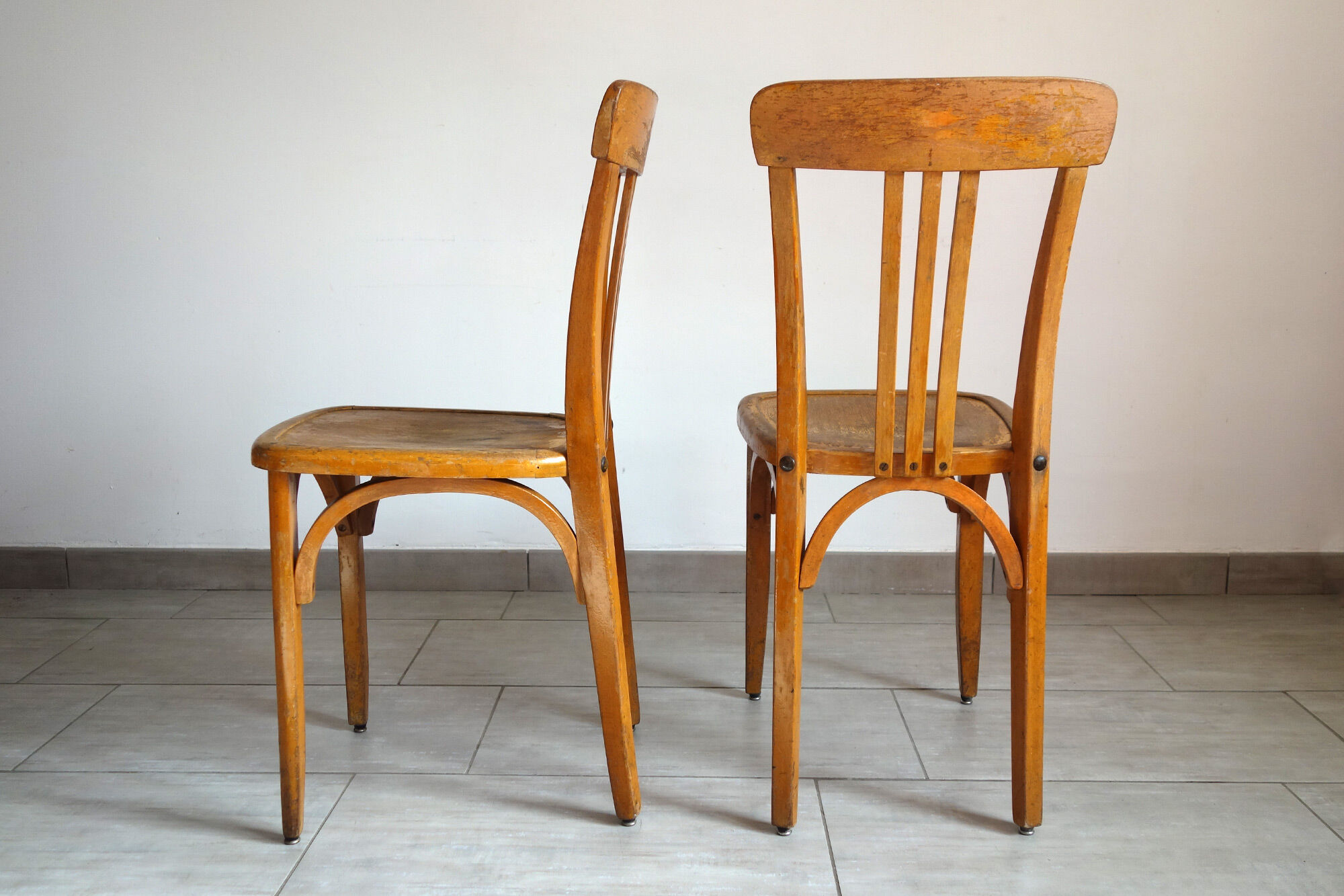 Pair of bistro chairs Stella 50s
