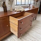 Enfilade teck XL années 60 constructiviste