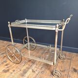 Antique trolley, vintage serving cart, drinks bar furniture.