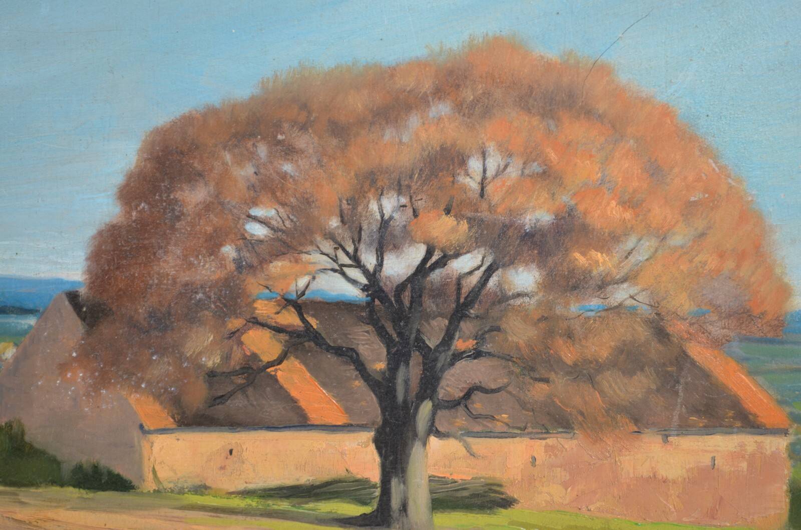 Claude PALLOT (1901-1987) "The hamlet" oil on panel signed