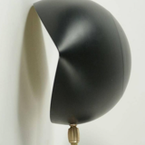 60's brass and black metal sculptural sconce