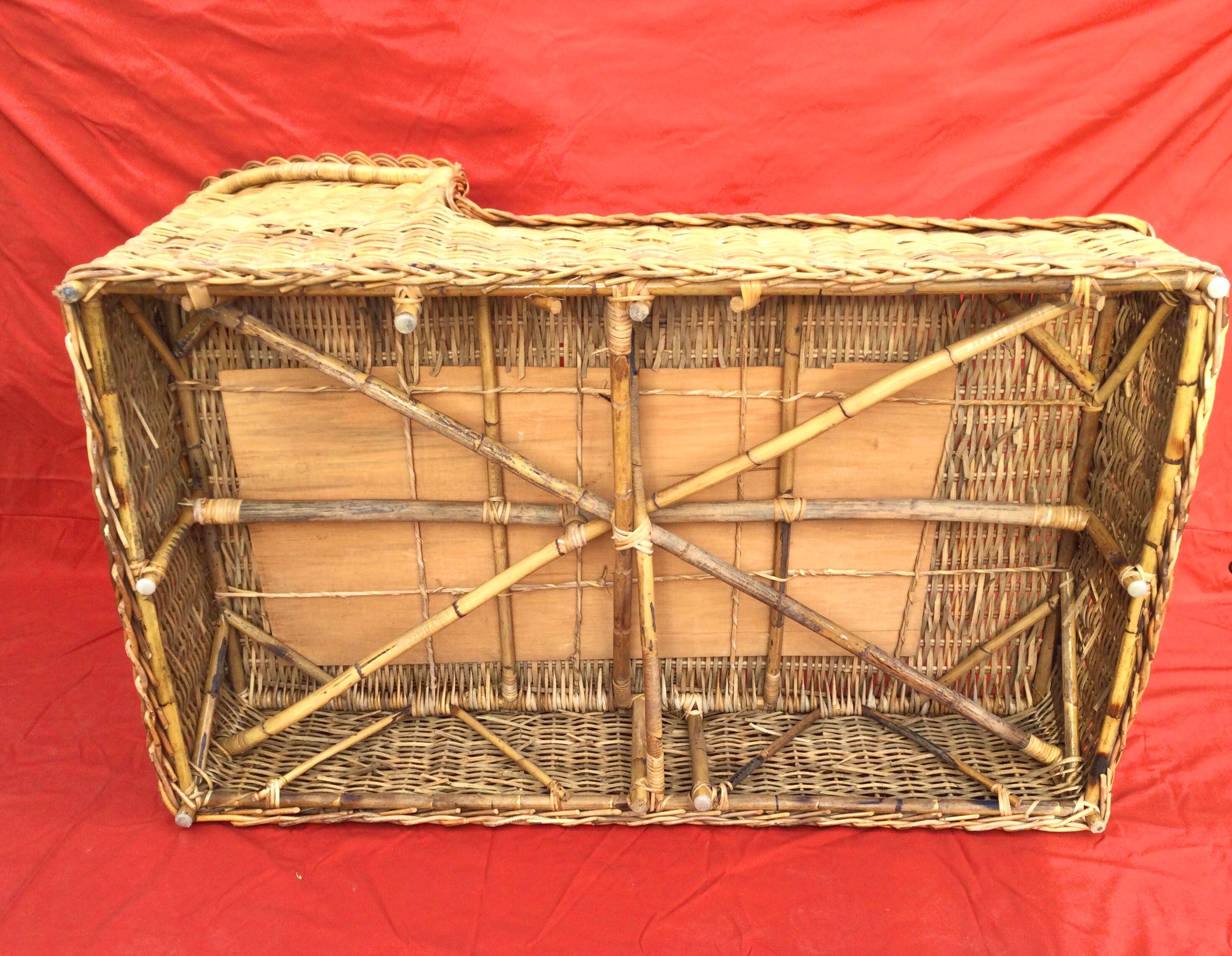 Méridienne en osier vintage