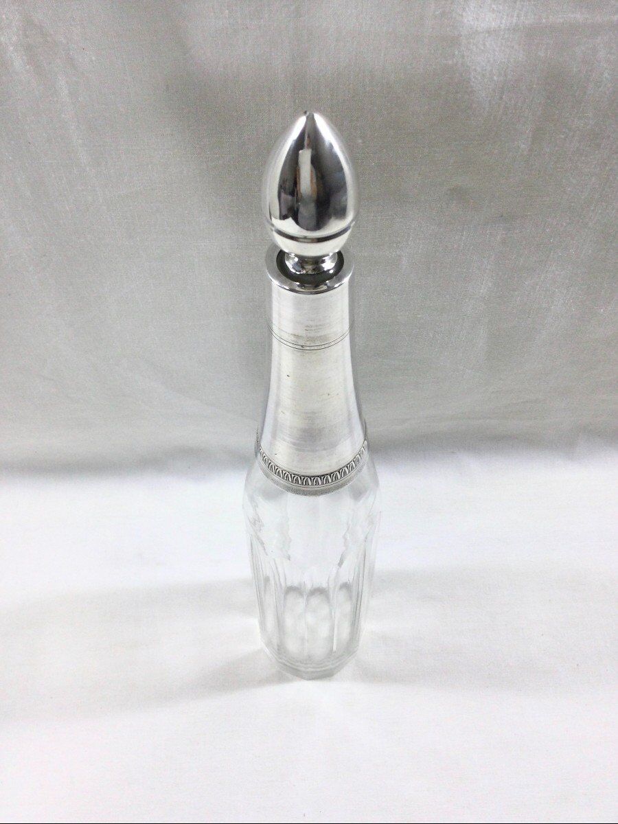 Crystal and silver decanter