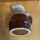 Vintage flamed ceramic barrel-shaped pitcher by revol, 0.5l