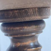 Turned wooden side table