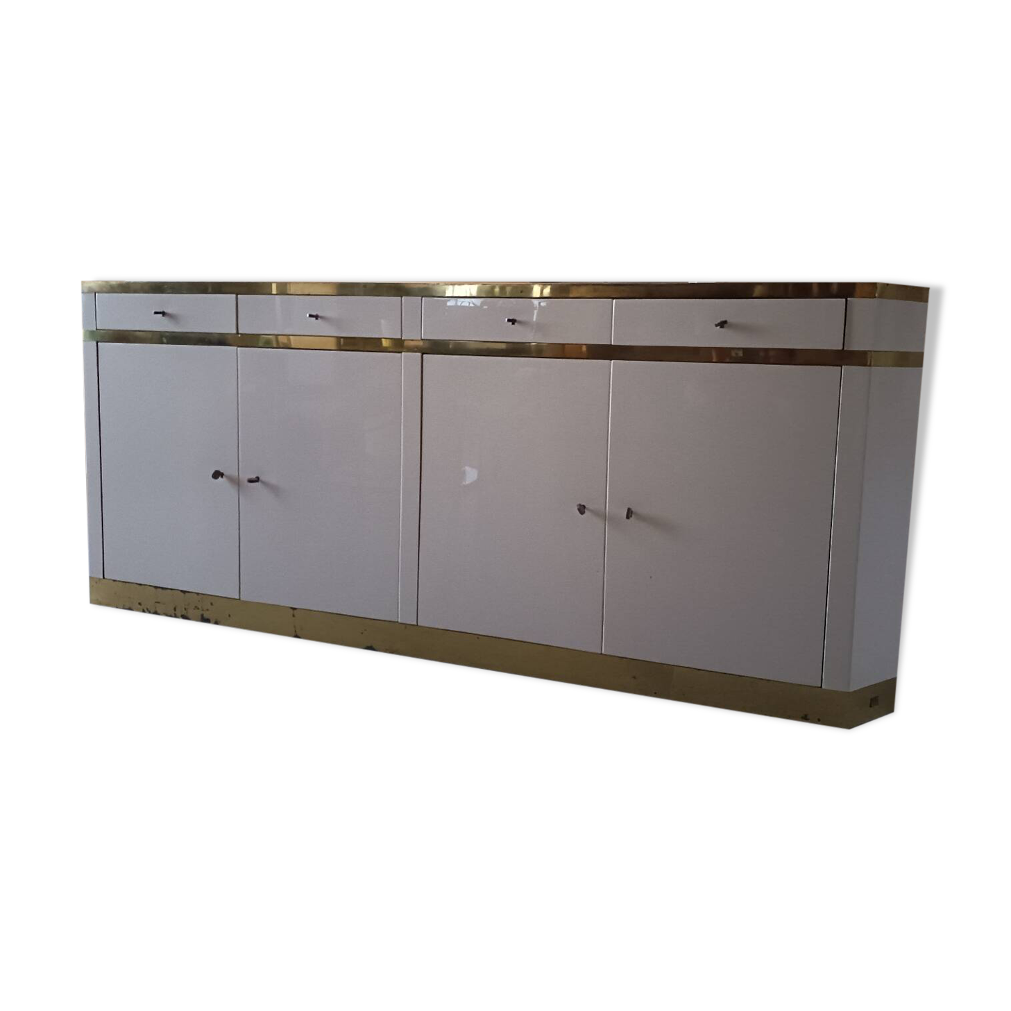 Enfilade with 4 doors signed Jean Claude Mahey