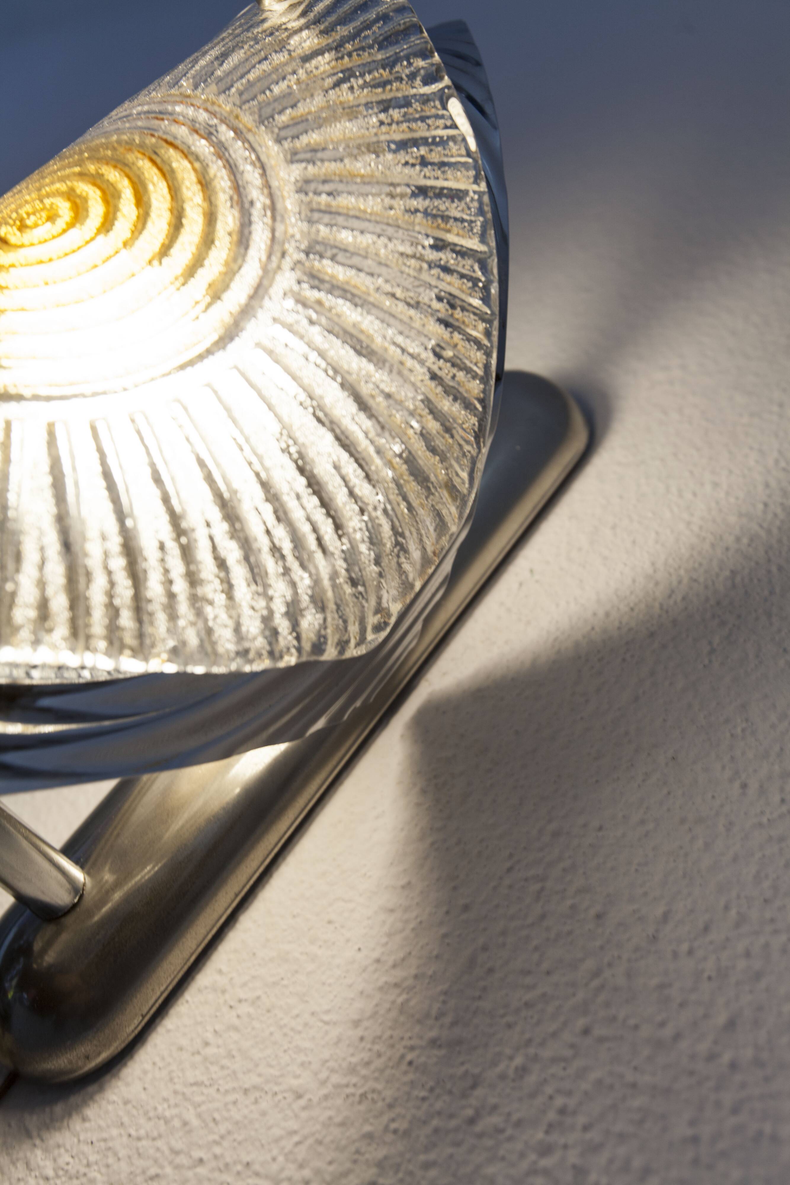 Rare Murano chrome sheet wall light 1960