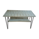 Table basse rotin peint métal 37 X 76 hauteur 49 cm