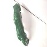 Panther green earthenware Art Deco 1930