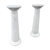 Pair of Bassano ceramic columns