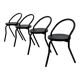 4 chaises postmodernes en métal, 1980