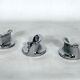 Mid-century modern set of three chrome plastic coat hangers Olaf Bohr 1960s