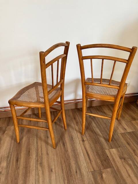 Pair of cane chairs