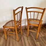 Paire de chaises cannées