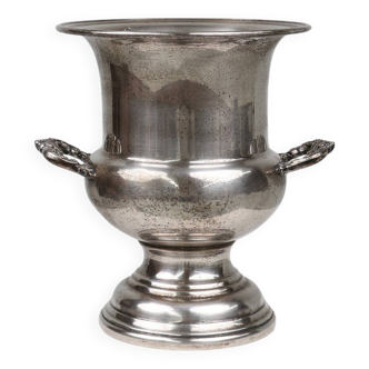Seau à champagne en cuivre plaqué argent, style français du milieu du siècle, années 1890