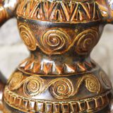 Huguette Bessone ceramic double-handled vase