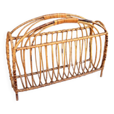 Wicker newspaper rack, Scandinavian style, Denmark, 1970s