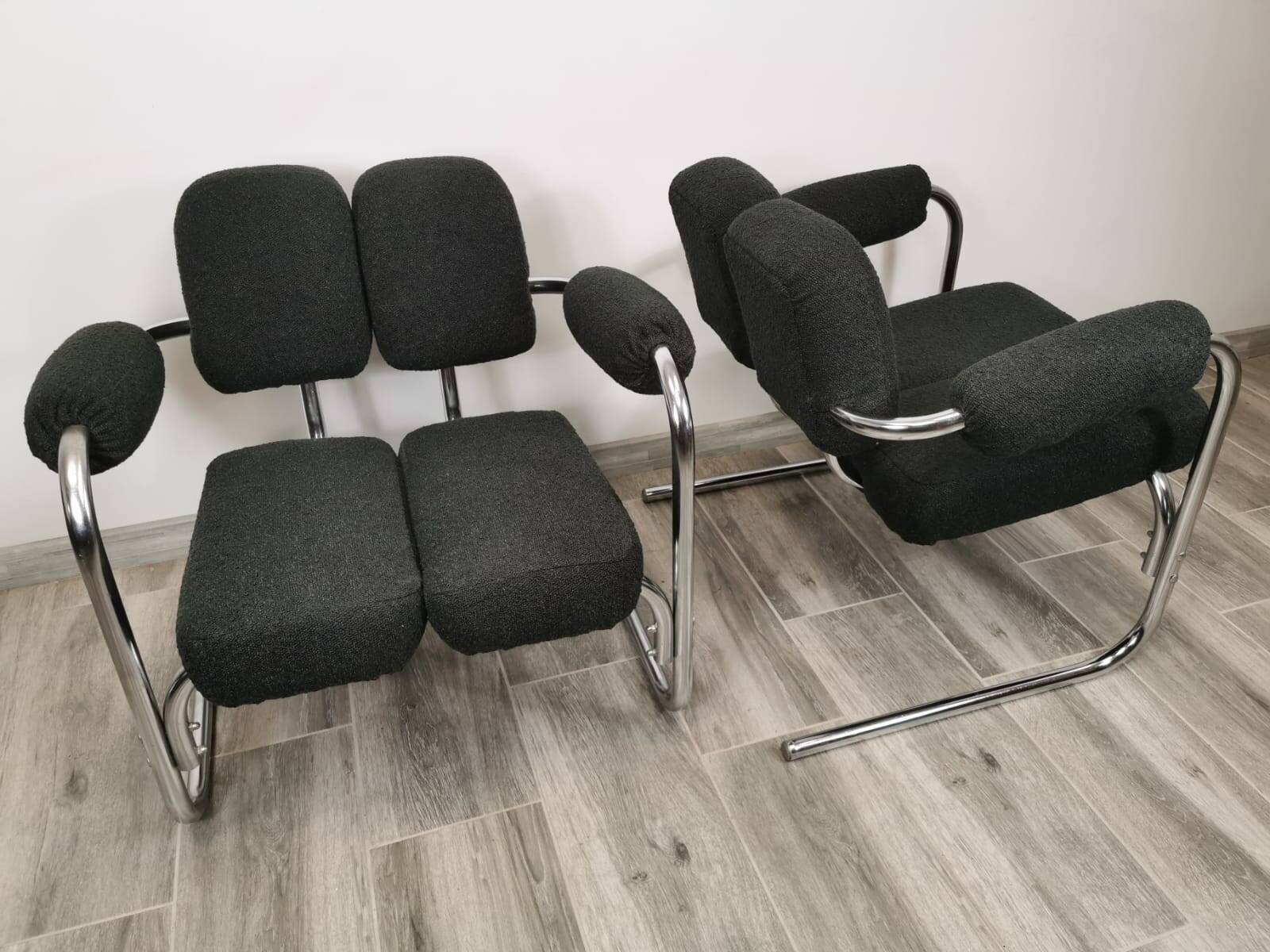 Mid-century restored armchairs