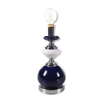 Vintage Lamp Base made of Colored Glass, 1960s.