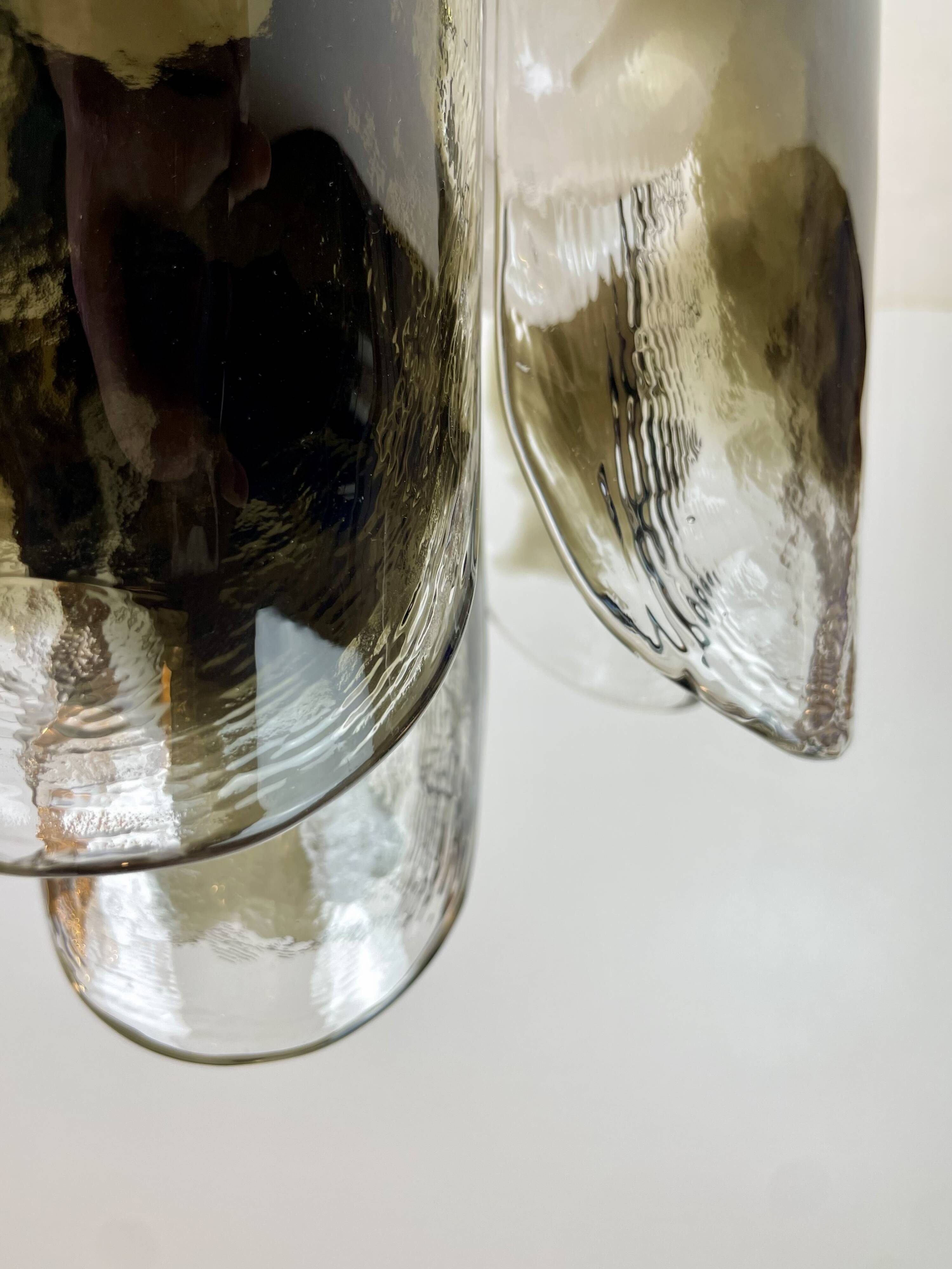 Murano & Brass Ceiling Lamp by J.T. Kalmar, Austria, 1960s