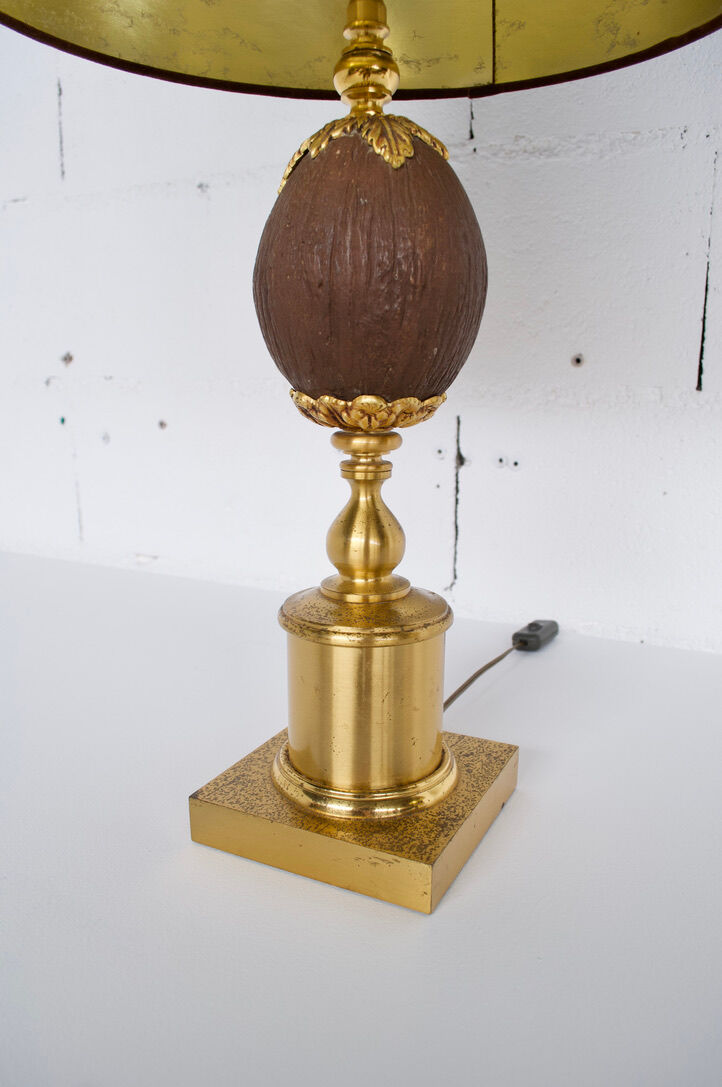 PAIR OF GILDED METAL LAMPS  70'