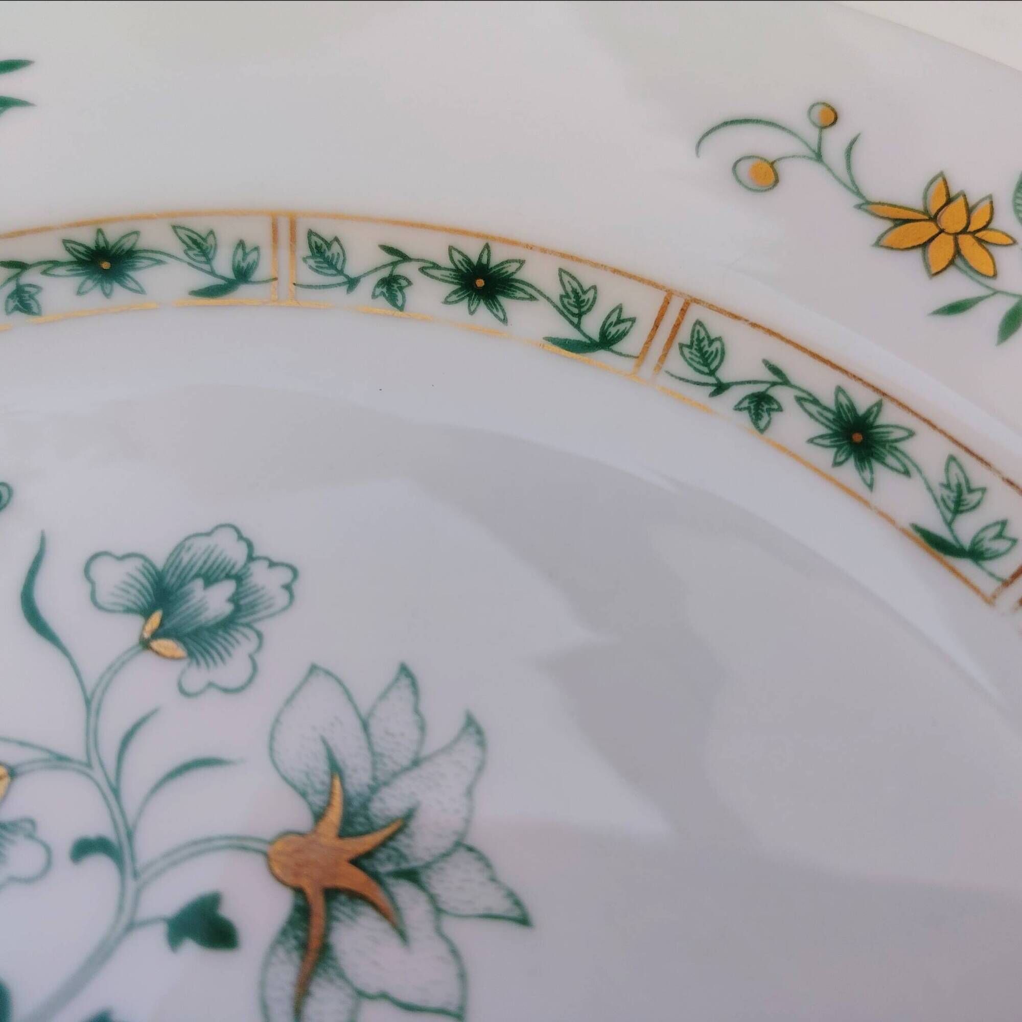 6 flat plates, Limoges porcelain, Bernardaud, Beijing No. 1