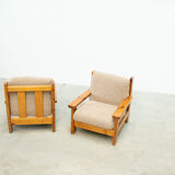 Set of two brutalist lounge chairs