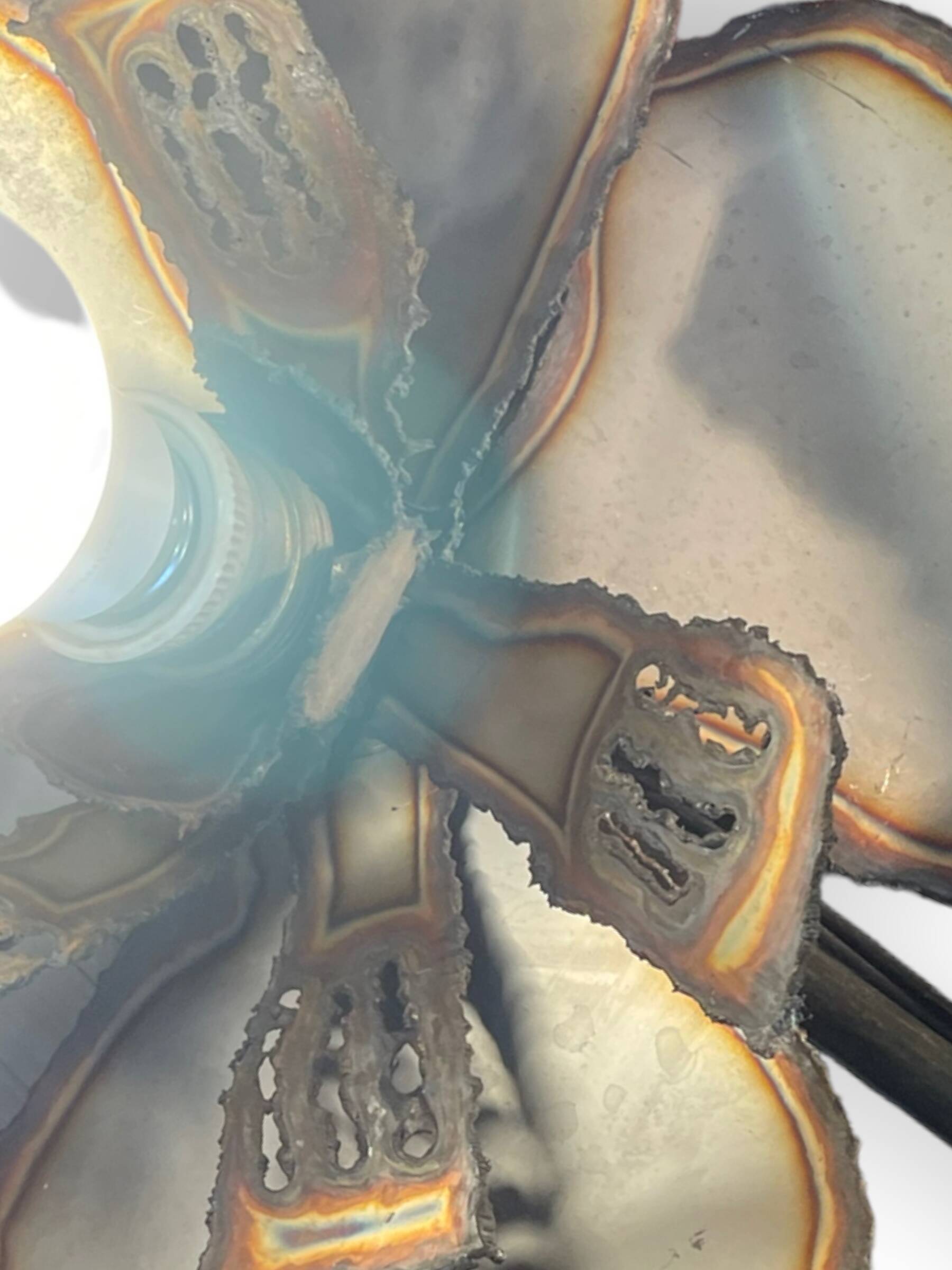 Metal flowers floor lamp