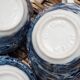 Set of 11 Churchill coffee cups with blue English patterns