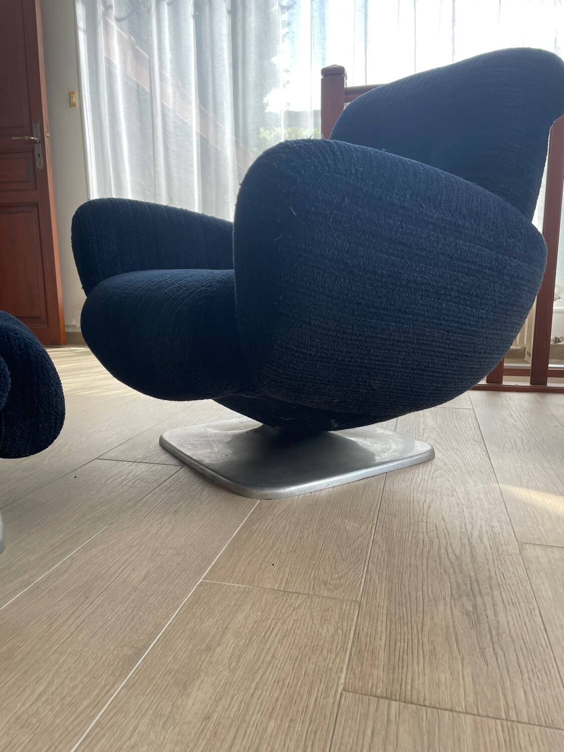 Sofa set + armchair + footrest Jean Prévost – 1970s