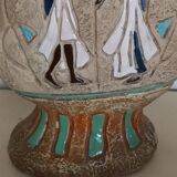 Vintage Egyptian Patterned Pitcher Vase