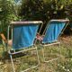70s folding camping chairs, patio garden chairs