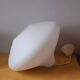 Scandinavian opaline glass onion pendant light 1950