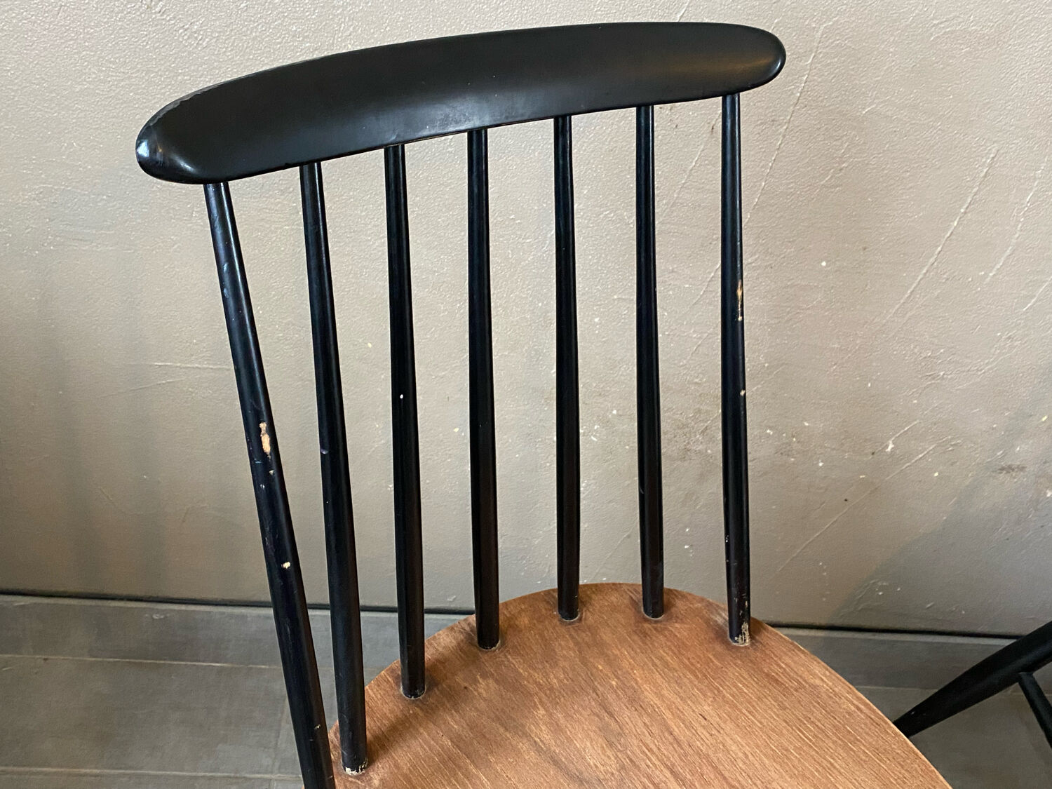3 vintage Fanett chairs, Tapiovaara model, Stol Kamnik edition